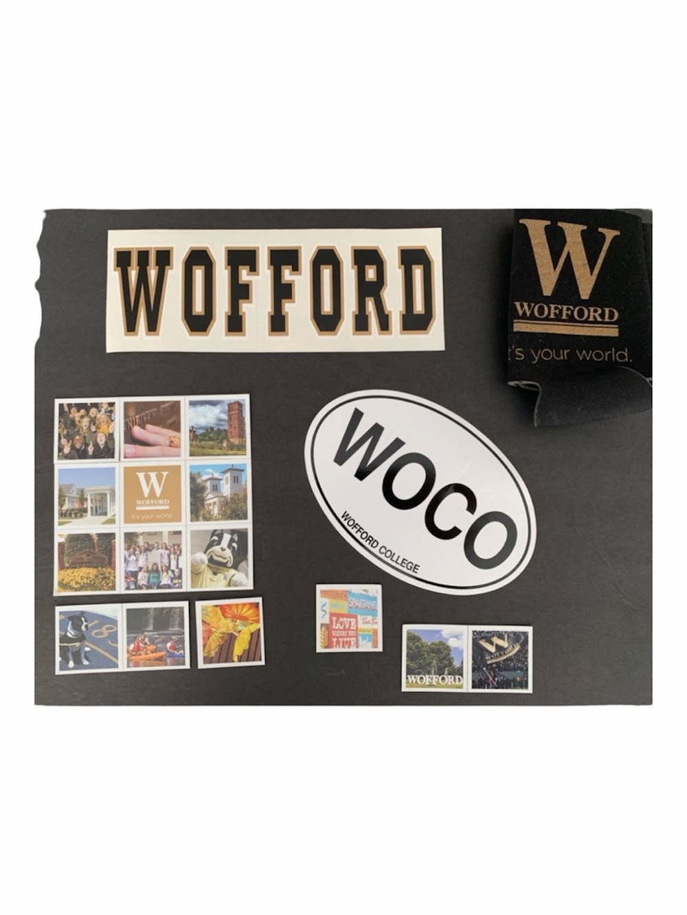 NWOT Wofford College Lot Decal Can Foam Koozie Stickers Magnets Collegiate